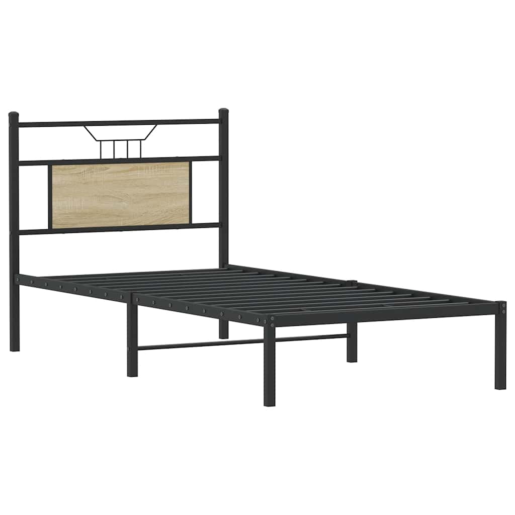 vidaXL Bed Frame without Mattress Sonoma Oak 90x200 cm Engineered Wood