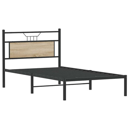 vidaXL Bed Frame without Mattress Sonoma Oak 100x190 cm Engineered Wood