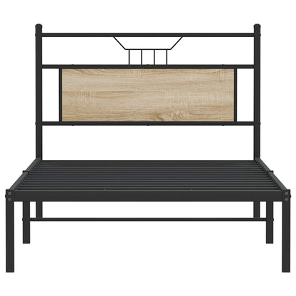 vidaXL Bed Frame without Mattress Sonoma Oak 100x190 cm Engineered Wood
