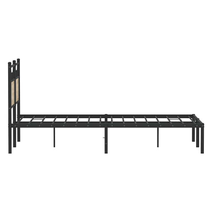 vidaXL Bed Frame without Mattress Sonoma Oak 120x190 cm Small Double Engineered Wood