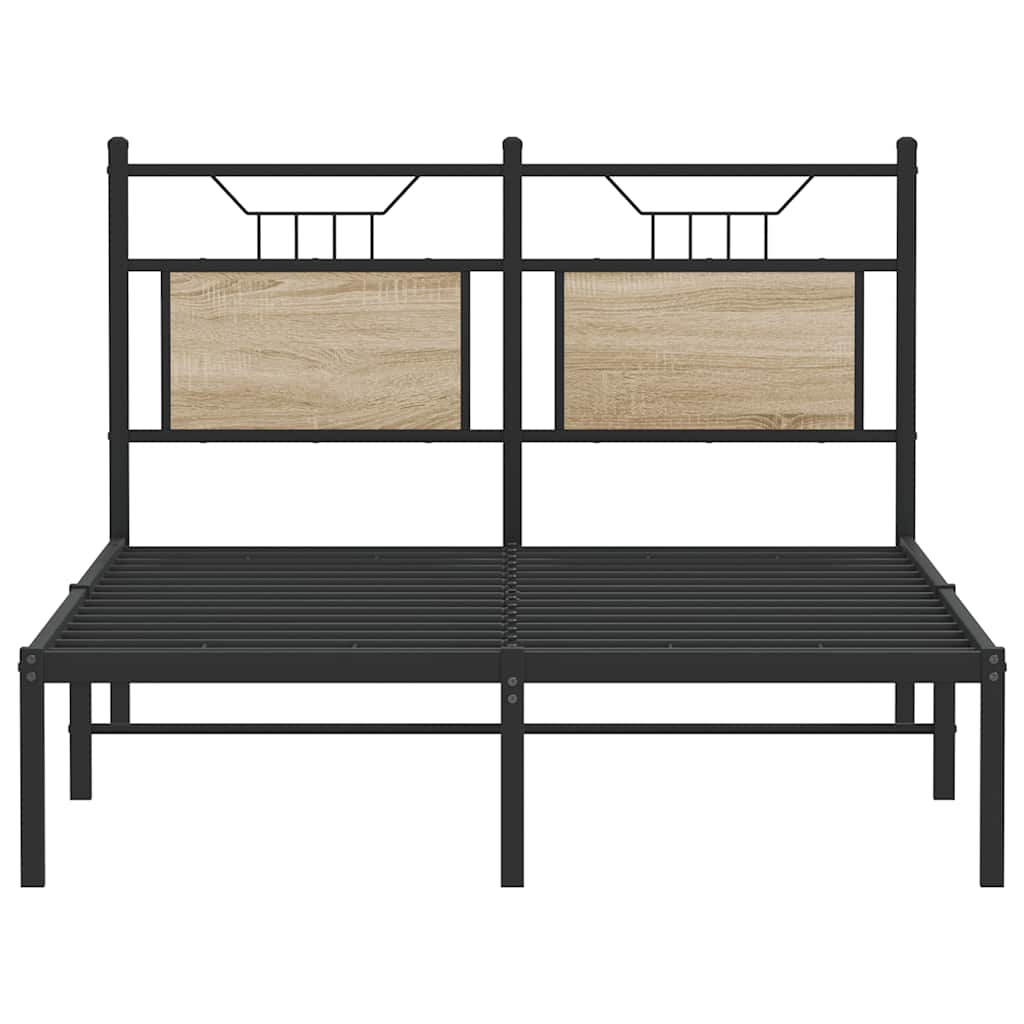 vidaXL Bed Frame without Mattress Sonoma Oak 120x200 cm Engineered Wood