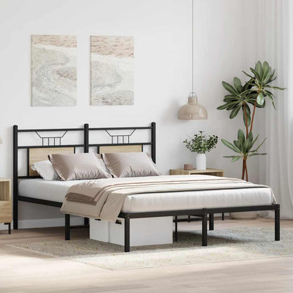 vidaXL Bed Frame without Mattress Sonoma Oak 140x190 cm Engineered Wood