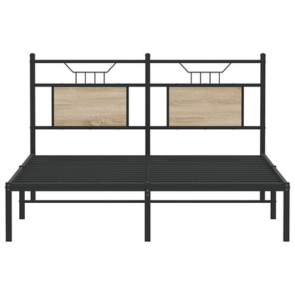 vidaXL Bed Frame without Mattress Sonoma Oak 140x200 cm Engineered Wood