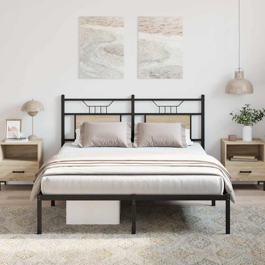 vidaXL Bed Frame without Mattress Sonoma Oak 140x200 cm Engineered Wood