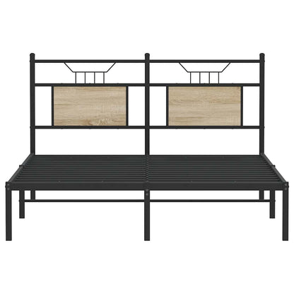 vidaXL Bed Frame without Mattress Sonoma Oak 150x200 cm King Size Engineered Wood