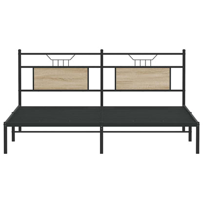 vidaXL Bed Frame without Mattress Sonoma Oak 183x203 cm Engineered Wood