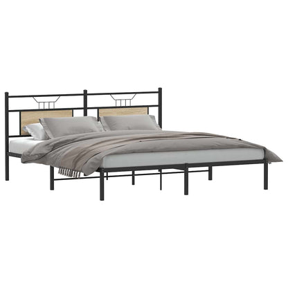 vidaXL Bed Frame without Mattress Sonoma Oak 183x213 cm Engineered Wood