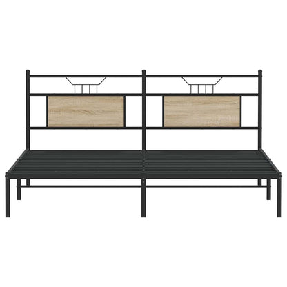 vidaXL Bed Frame without Mattress Sonoma Oak 183x213 cm Engineered Wood