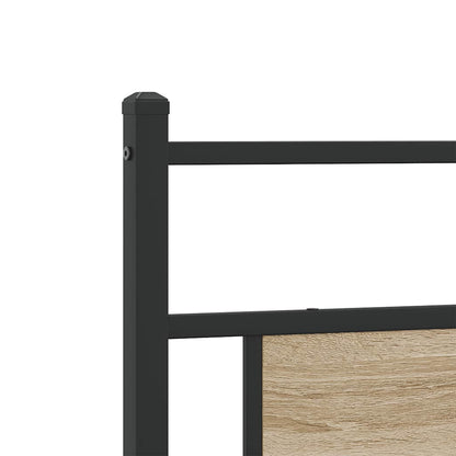 vidaXL Bed Frame without Mattress Sonoma Oak 193x201 cm Engineered Wood
