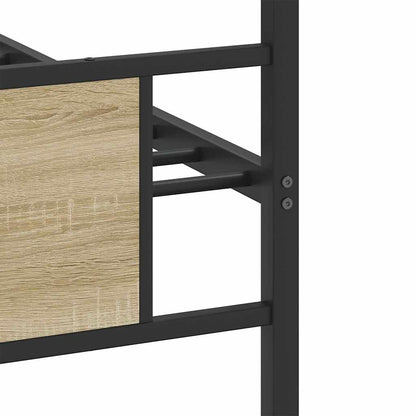 vidaXL Bed Frame without Mattress Sonoma Oak 75x190 cm Small Single Engineered Wood
