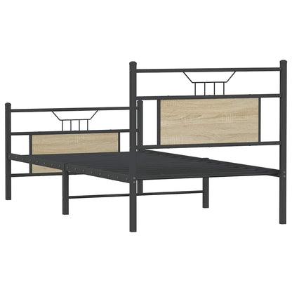 vidaXL Bed Frame without Mattress Sonoma Oak 80x200 cm Engineered Wood