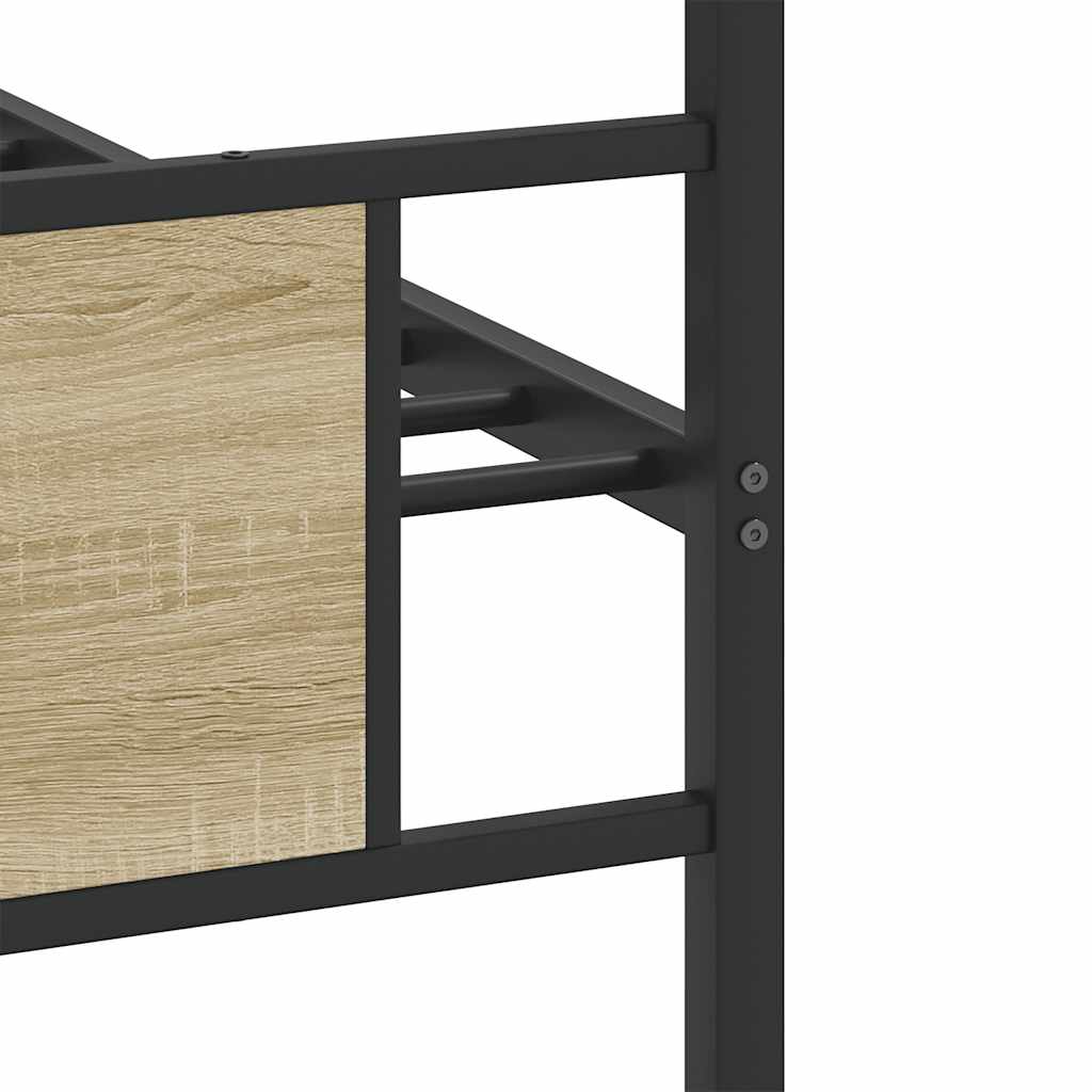 vidaXL Bed Frame without Mattress Sonoma Oak 80x200 cm Engineered Wood