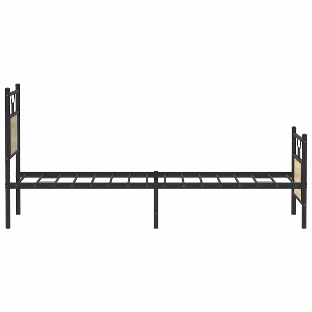 vidaXL Bed Frame without Mattress Sonoma Oak 90x190 cm Single Engineered Wood
