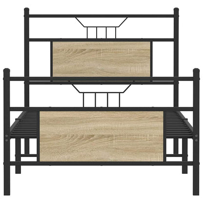 vidaXL Bed Frame without Mattress Sonoma Oak 90x200 cm Engineered Wood