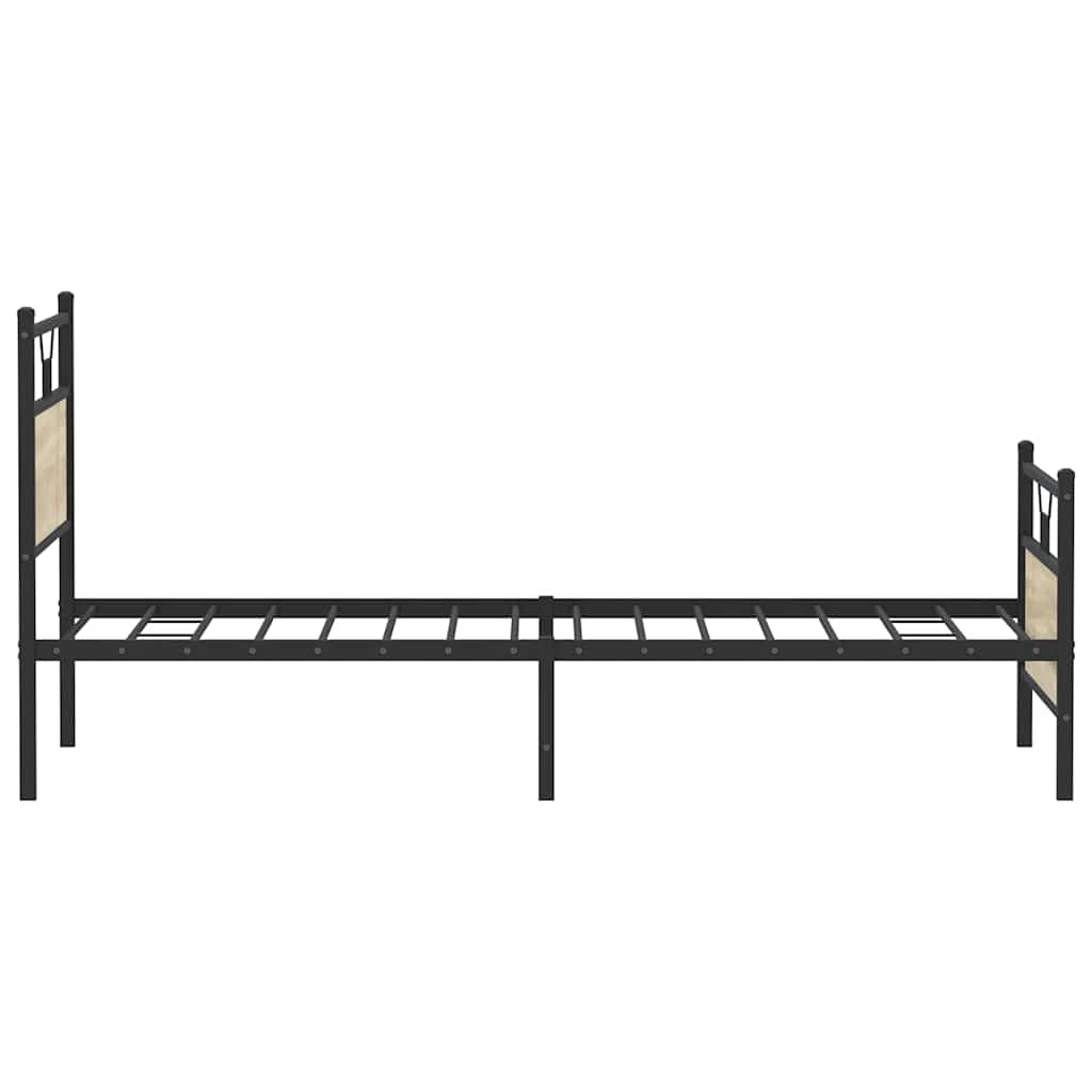 vidaXL Bed Frame without Mattress Sonoma Oak 107x203 cm Engineered Wood