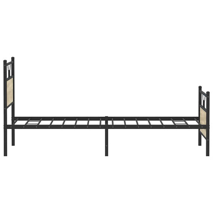 vidaXL Bed Frame without Mattress Sonoma Oak 107x203 cm Engineered Wood