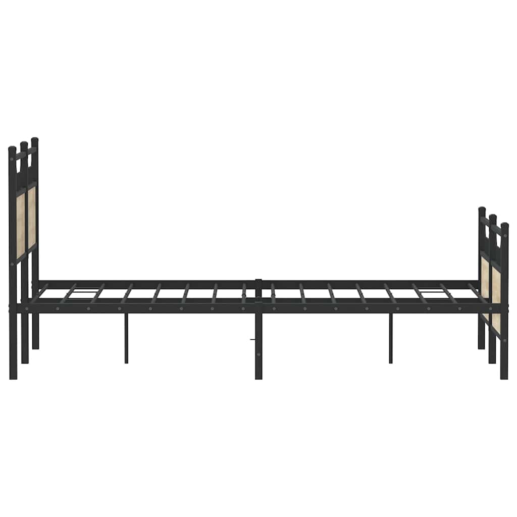 vidaXL Bed Frame without Mattress Sonoma Oak 120x190 cm Small Double Engineered Wood