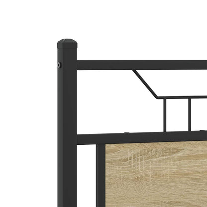 vidaXL Bed Frame without Mattress Sonoma Oak 120x190 cm Small Double Engineered Wood
