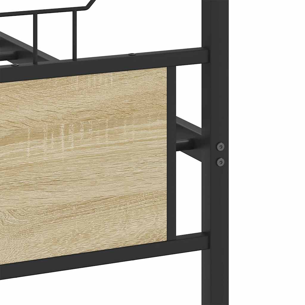 vidaXL Bed Frame without Mattress Sonoma Oak 120x200 cm Engineered Wood