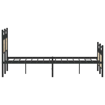 vidaXL Bed Frame without Mattress Sonoma Oak 137x190 cm Engineered Wood