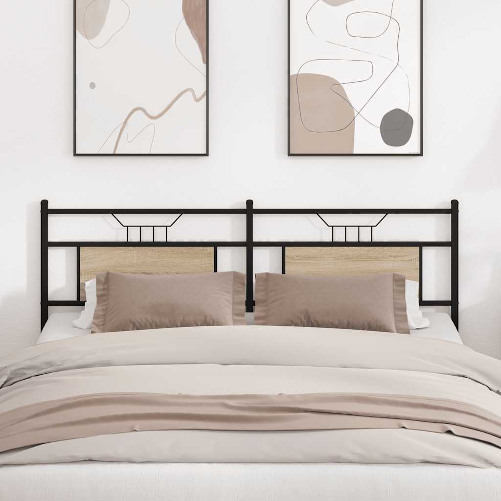 vidaXL Replace Headboard Sonoma Oak 160 cm Engineered Wood and Steel