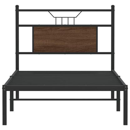 vidaXL Bed Frame without Mattress Brown Oak 80x200 cm Engineered Wood