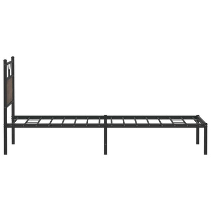 vidaXL Bed Frame without Mattress Brown Oak 100x190 cm Engineered Wood