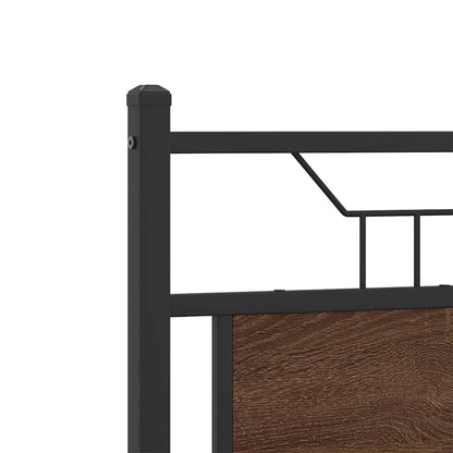 vidaXL Bed Frame without Mattress Brown Oak 120x190 cm Small Double Engineered Wood