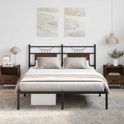 vidaXL Bed Frame without Mattress Brown Oak 140x190 cm Engineered Wood