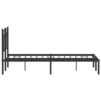 vidaXL Bed Frame without Mattress Brown Oak 140x190 cm Engineered Wood