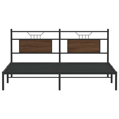 vidaXL Bed Frame without Mattress Brown Oak 160x200 cm Engineered Wood