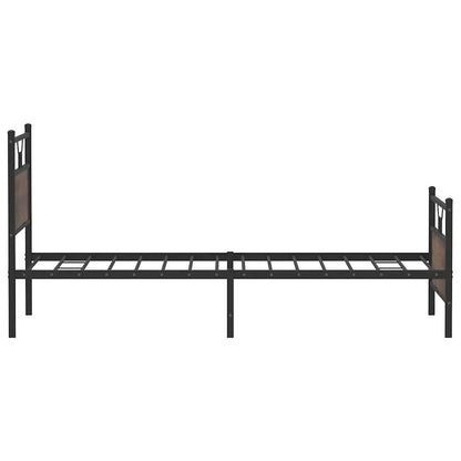 vidaXL Bed Frame without Mattress Brown Oak 100x190 cm Engineered Wood