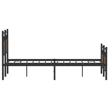 vidaXL Bed Frame without Mattress Brown Oak 120x190 cm Small Double Engineered Wood