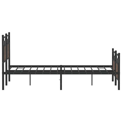 vidaXL Bed Frame without Mattress Brown Oak 137x190 cm Engineered Wood