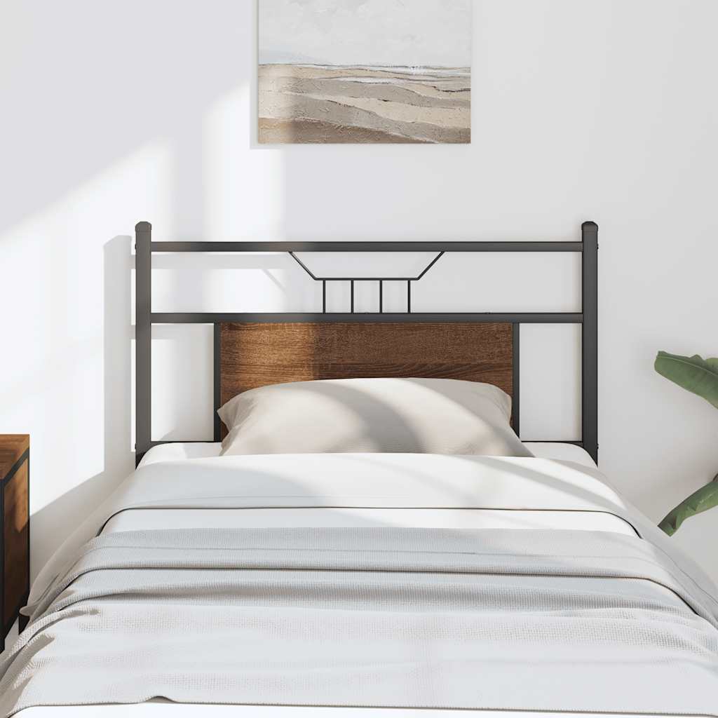 vidaXL Replace Headboard Brown Oak 75 cm Engineered Wood and Steel