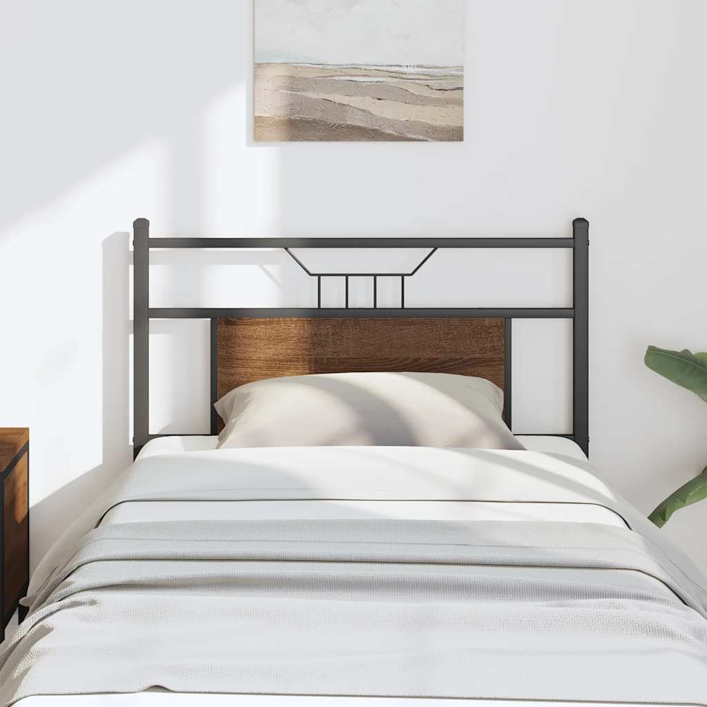 vidaXL Replace Headboard Brown Oak 80 cm Engineered Wood and Steel
