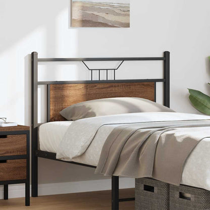 vidaXL Replace Headboard Brown Oak 100 cm Engineered Wood and Steel