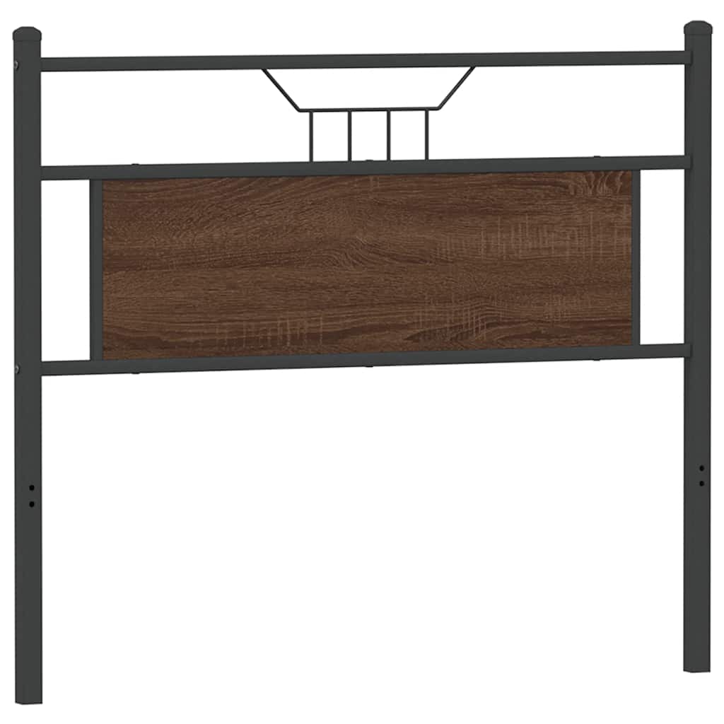 vidaXL Replace Headboard Brown Oak 107 cm Engineered Wood and Steel