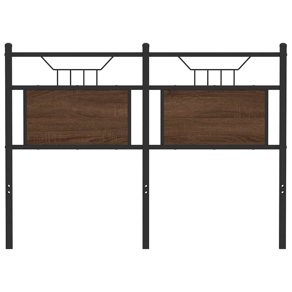 vidaXL Replace Headboard Brown Oak 120 cm Engineered Wood and Steel