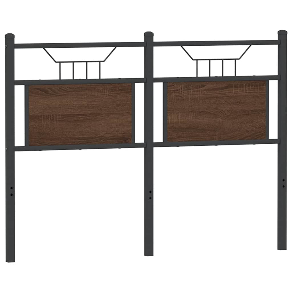 vidaXL Replace Headboard Brown Oak 120 cm Engineered Wood and Steel