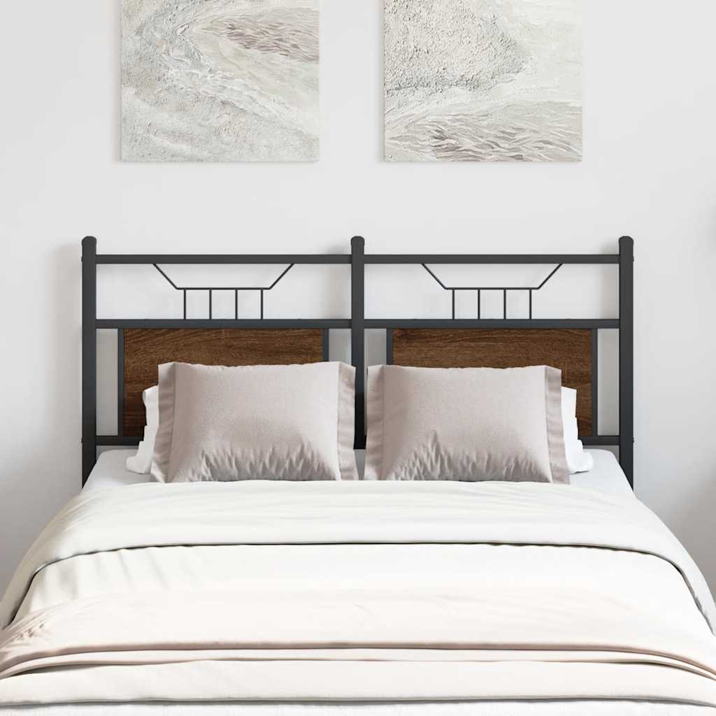 vidaXL Replace Headboard Brown Oak 120 cm Engineered Wood and Steel