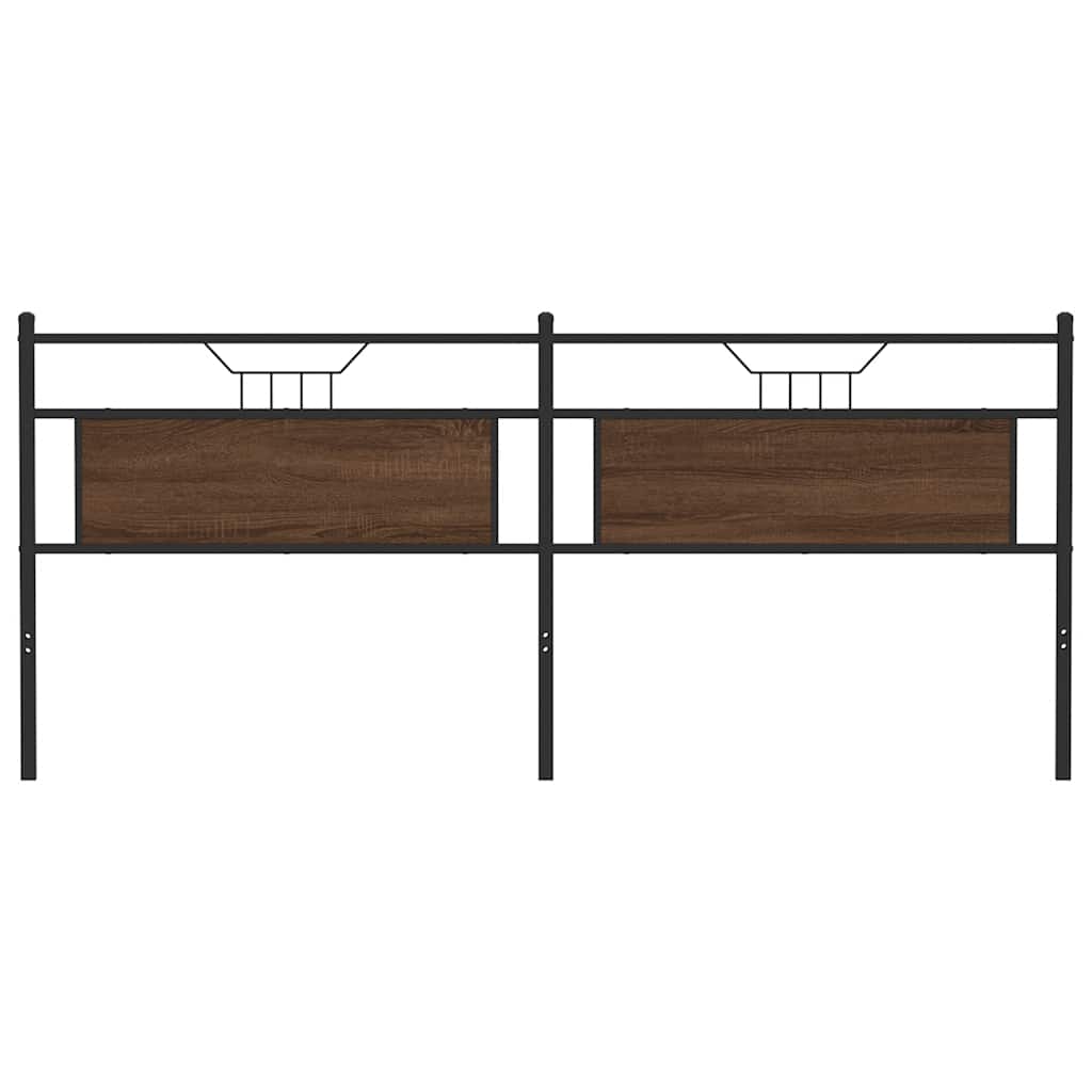 vidaXL Replace Headboard Brown Oak 193 cm Engineered Wood and Steel