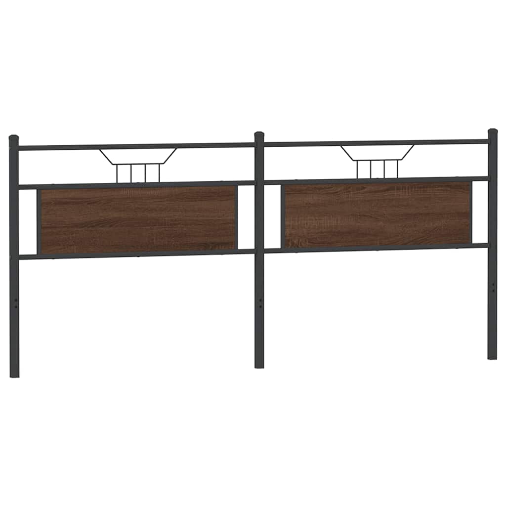 vidaXL Replace Headboard Brown Oak 193 cm Engineered Wood and Steel