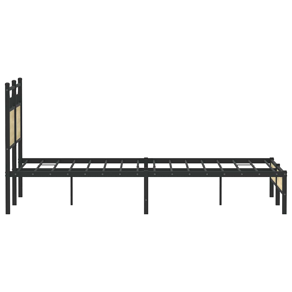 vidaXL Bed Frame without Mattress Sonoma Oak 120x190 cm Small Double Engineered Wood