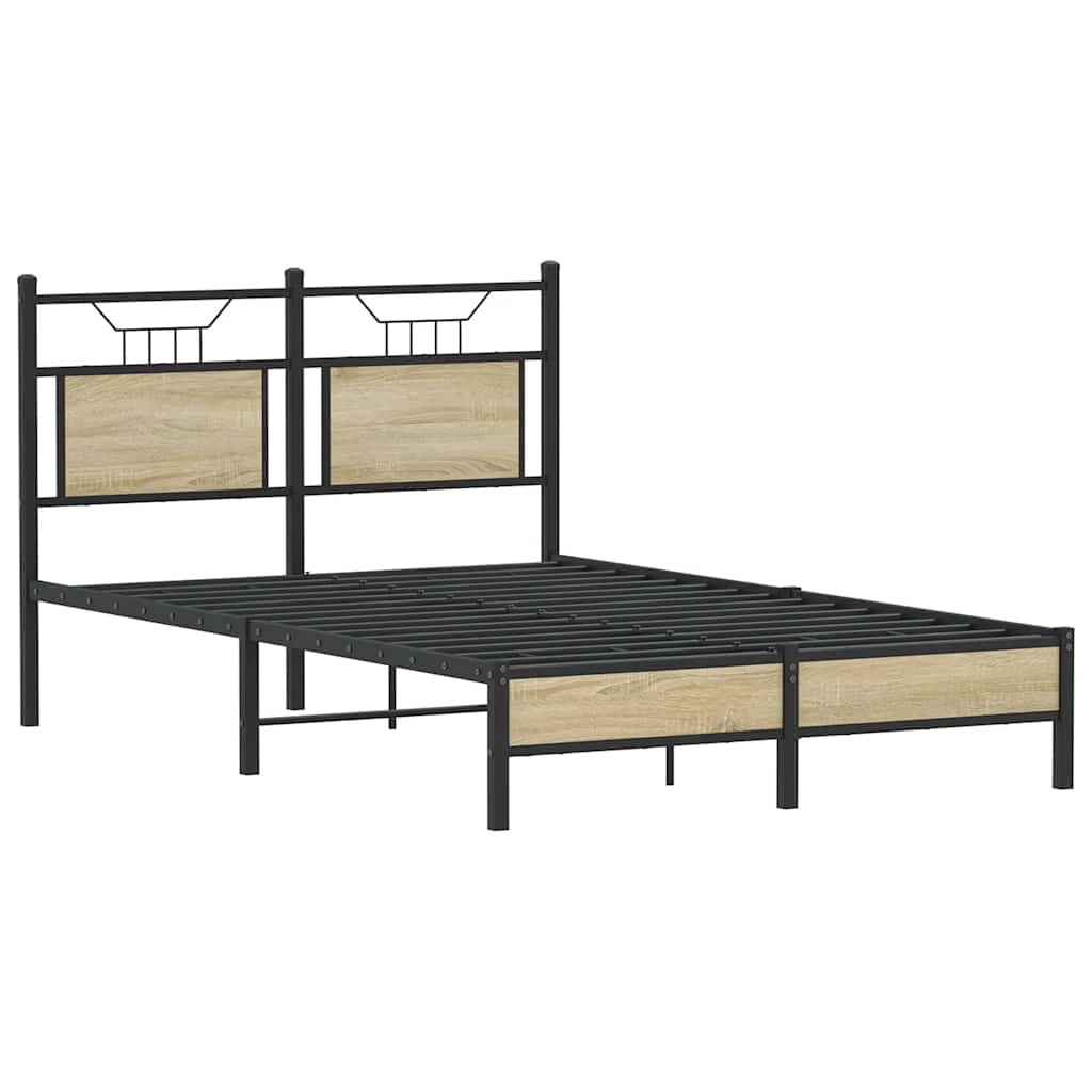 vidaXL Bed Frame without Mattress Sonoma Oak 120x200 cm Engineered Wood