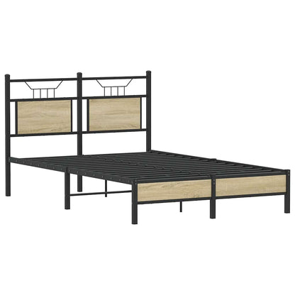 vidaXL Bed Frame without Mattress Sonoma Oak 120x200 cm Engineered Wood