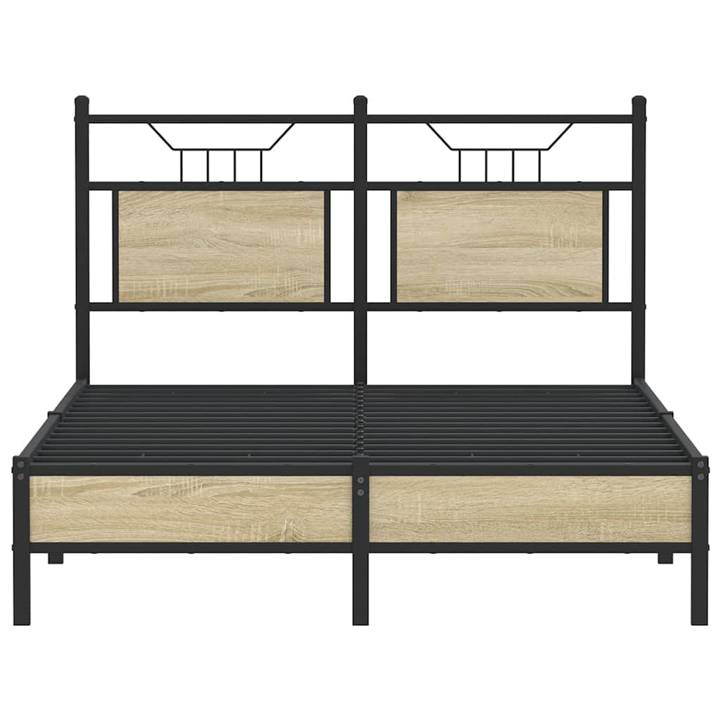 vidaXL Bed Frame without Mattress Sonoma Oak 120x200 cm Engineered Wood