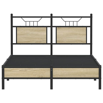 vidaXL Bed Frame without Mattress Sonoma Oak 120x200 cm Engineered Wood