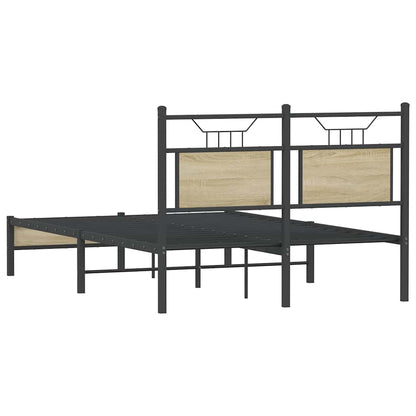 vidaXL Bed Frame without Mattress Sonoma Oak 120x200 cm Engineered Wood