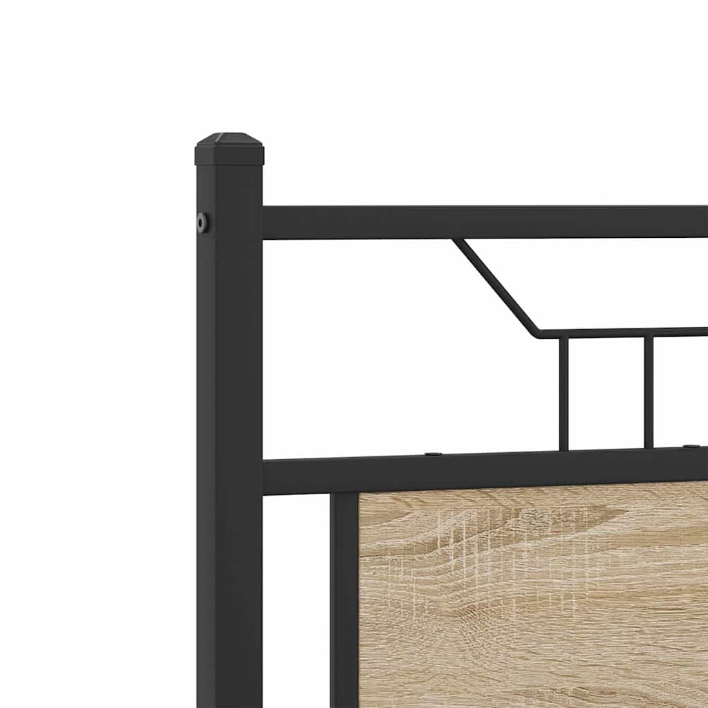 vidaXL Bed Frame without Mattress Sonoma Oak 120x200 cm Engineered Wood